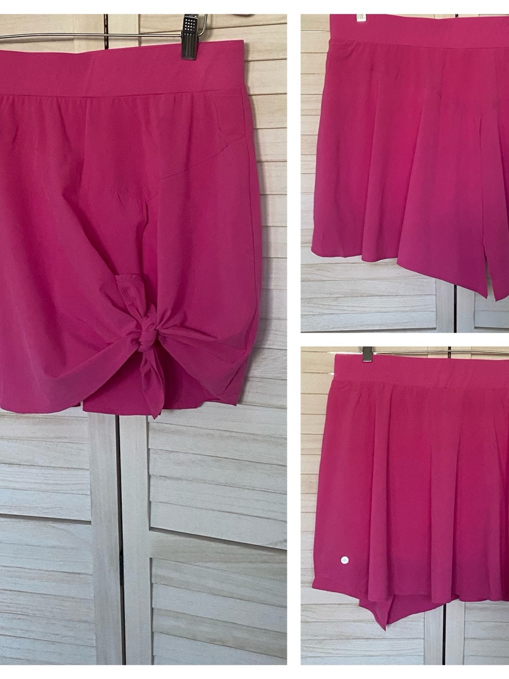 HALARA Pink Asymmetrical Tie Skort SZ L NWT Athletic Activewear